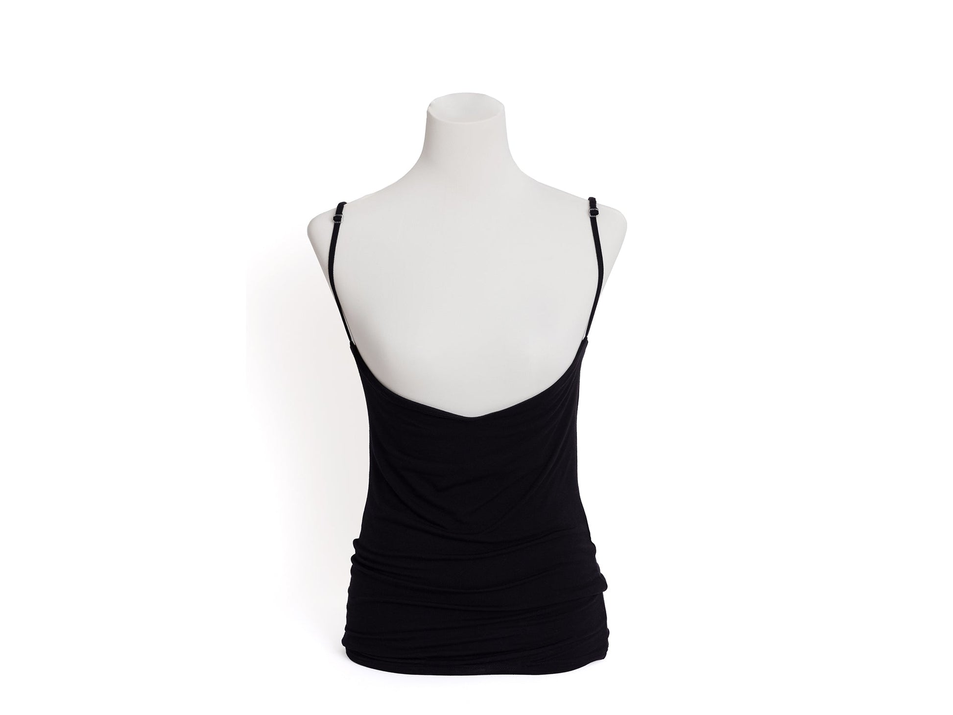 Breast Vest in Black shown on a manequin