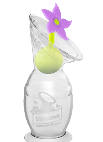 Haakaa purple flower stopper ensures you don't spill a drop of your pumped milk as it fits into the Haakaa breast pump.